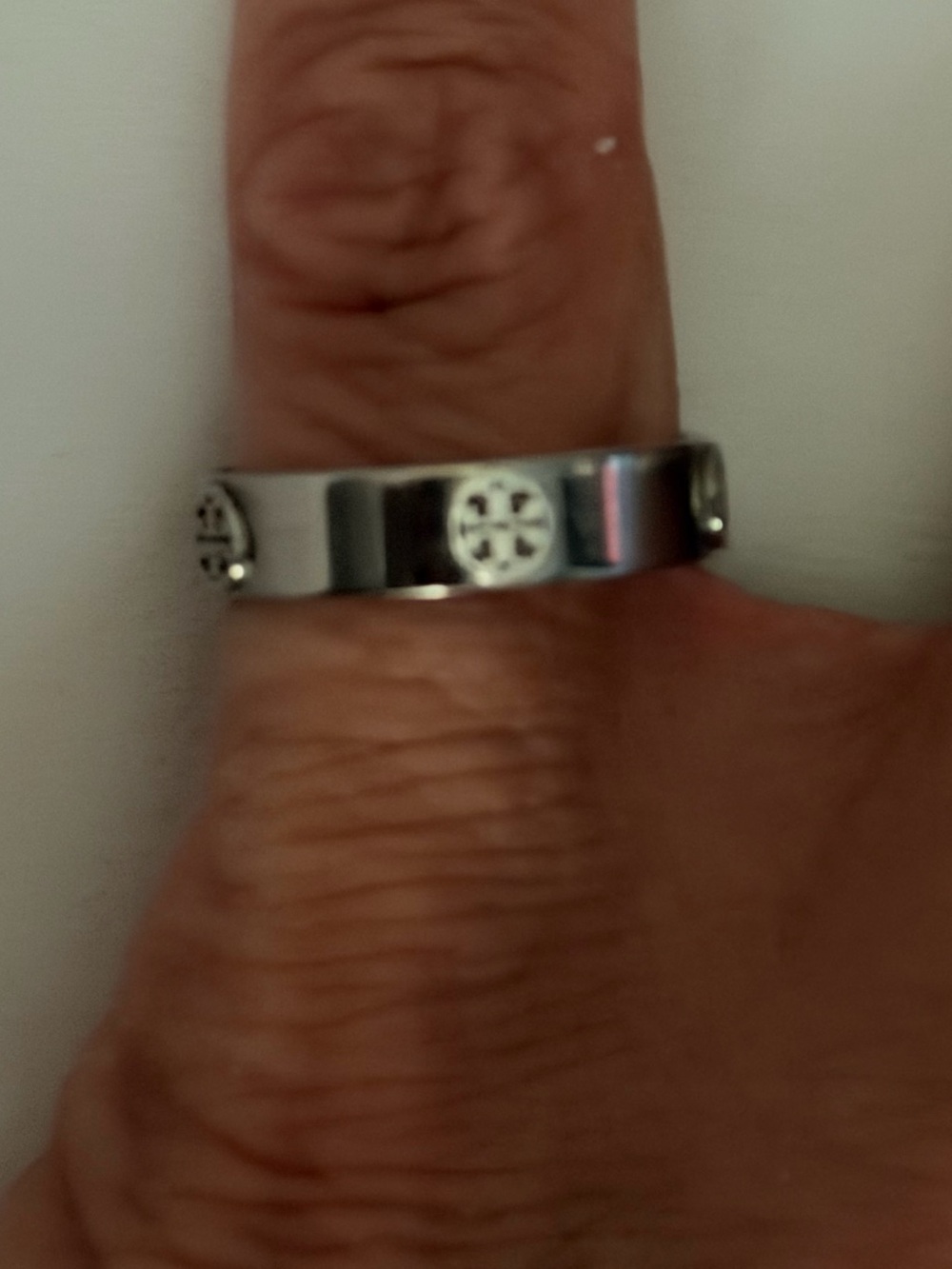 Silver size 7 Tory Burch ring